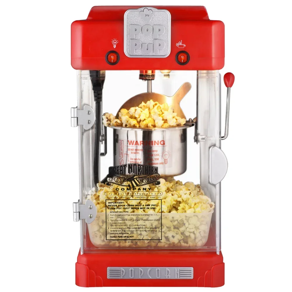 Popcorn Machine with 2.5oz Kettle (Red) Pop-Corn Maker  Popcorn Popper