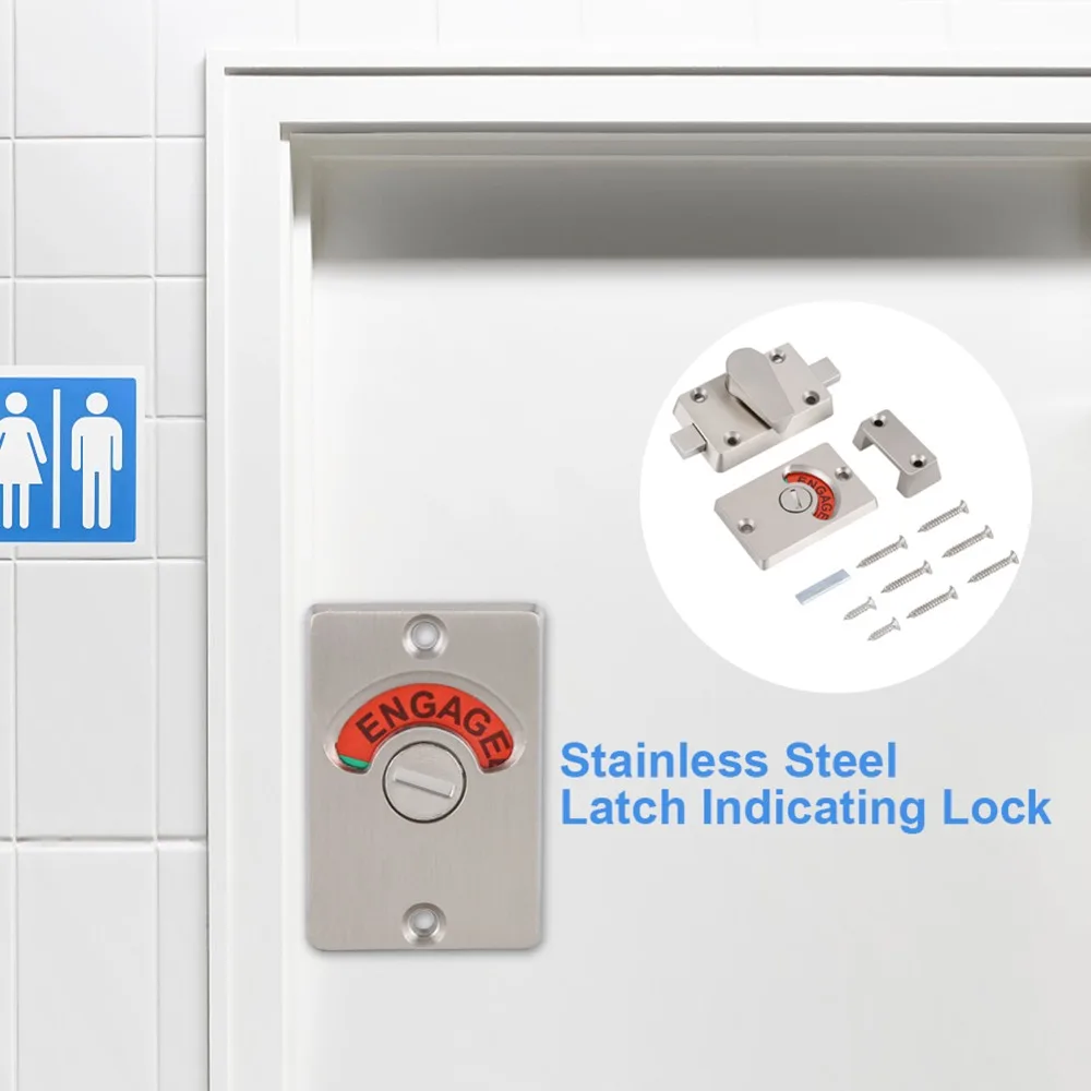 Privacy Easy Install Door Lock Indicator Heavy Indicating Privacy Bolt Door Lock Stall Door Latch Partition Door