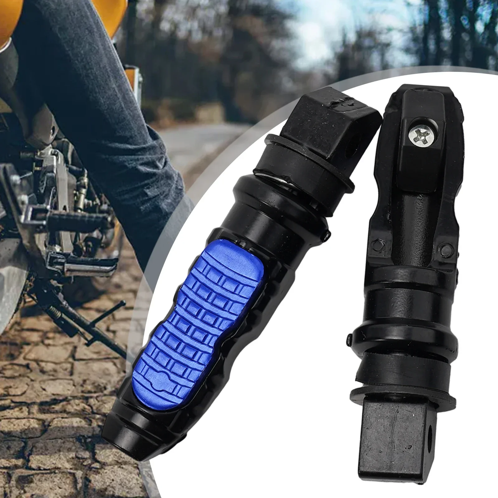 Footrest Foot Peg Foot Pegs Pedals 12cm X 3cm X 2cm 2pcs Black/Red/Blue/Gold/Silver For All Kinds Of Motorcycles