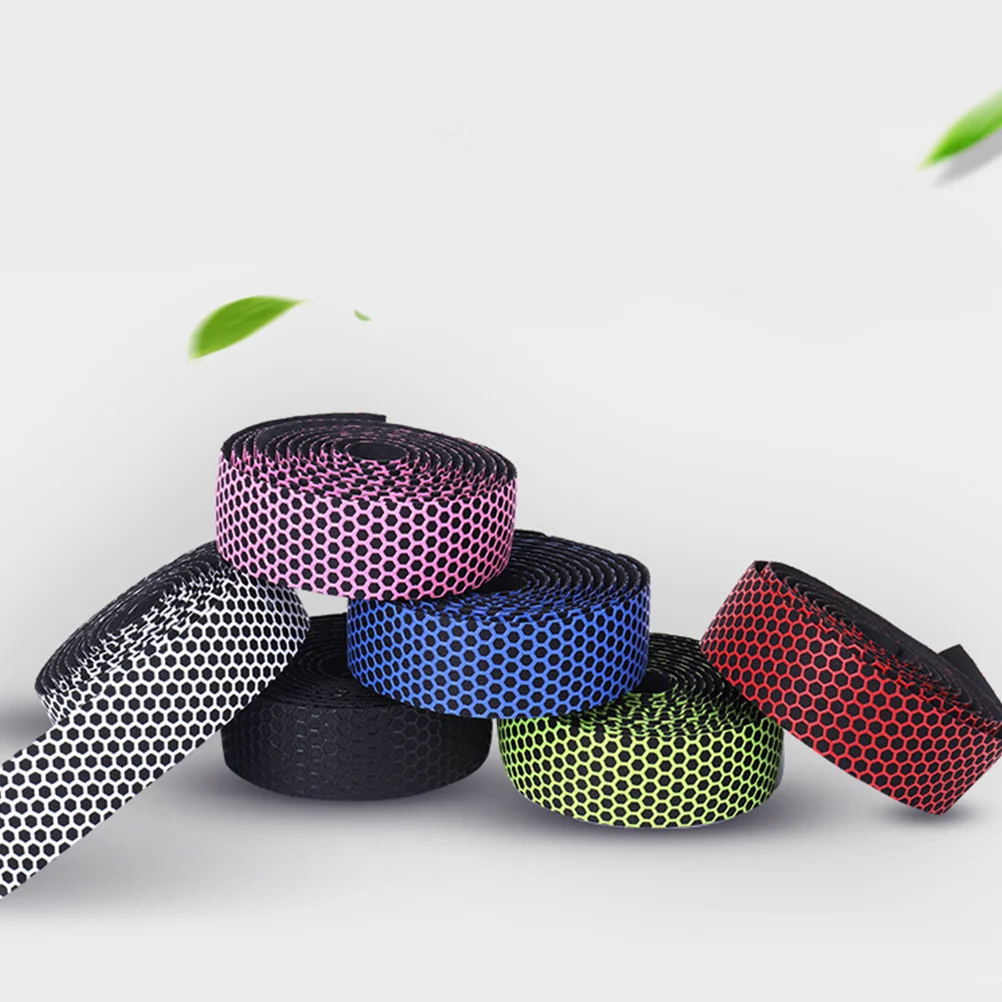 

1 set 1 Set Shock-Absorbant Handlebar Tape Blue Durable Nonslip Bike Grip Wrap For Mountain Road Bicycle Silicone Strips