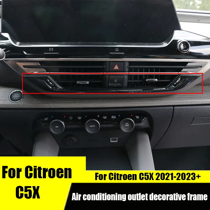 For Citroen C5X 2021 2022 2023 Decorative frame for air conditioning outlet headlight adjustment interior decoration