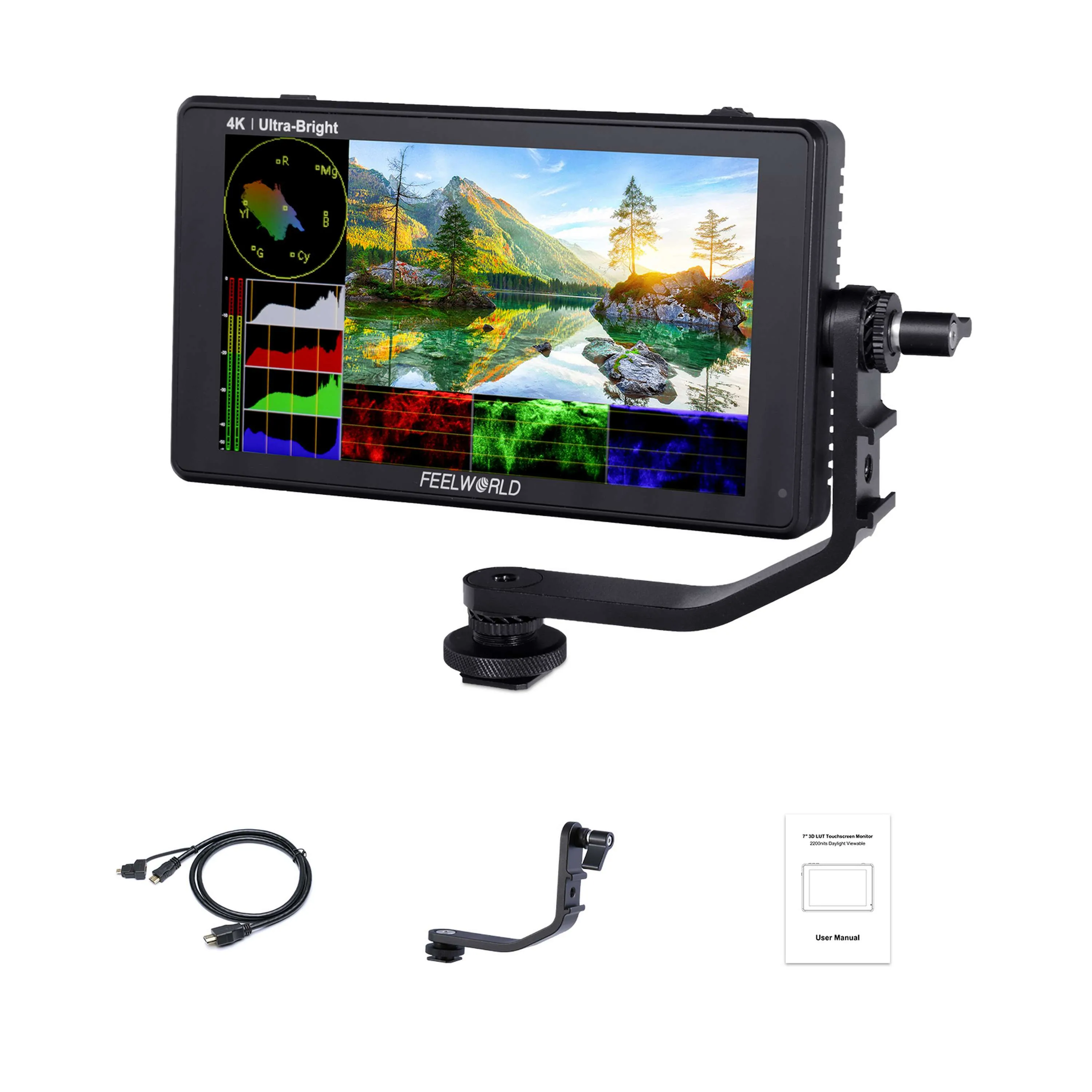 Feelworld LUT6 6 "2600nits HDR كاميرا مراقبة ميدانية IPS شاشة تعمل باللمس ثلاثية الأبعاد LUT ، OEM شعار مخصص المصنع مباشرة بالجملة الطلب السائب