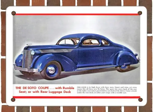 METAL SIGN - 1937 DeSoto Coupe - 10x14 Inches