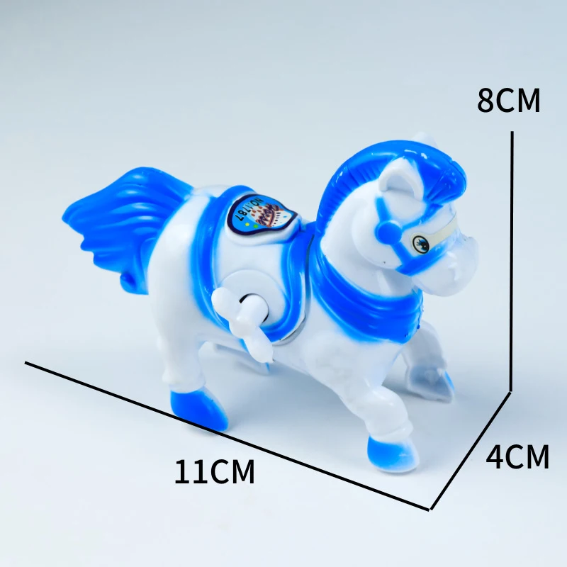 1 pz nuovo cartone animato carino pony divertente cavallo a carica giocattoli puzzle per bambini giocattoli a orologeria ragazzi/ragazze festa festa regalo di compleanno