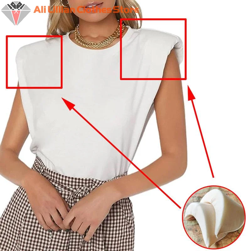 New.1Pair Thickened 35mm Sponge Shoulder Pads,Black White Nude Soft Shoulder Inserts DIY Sewing Accessor For Jacket Wedding Dres