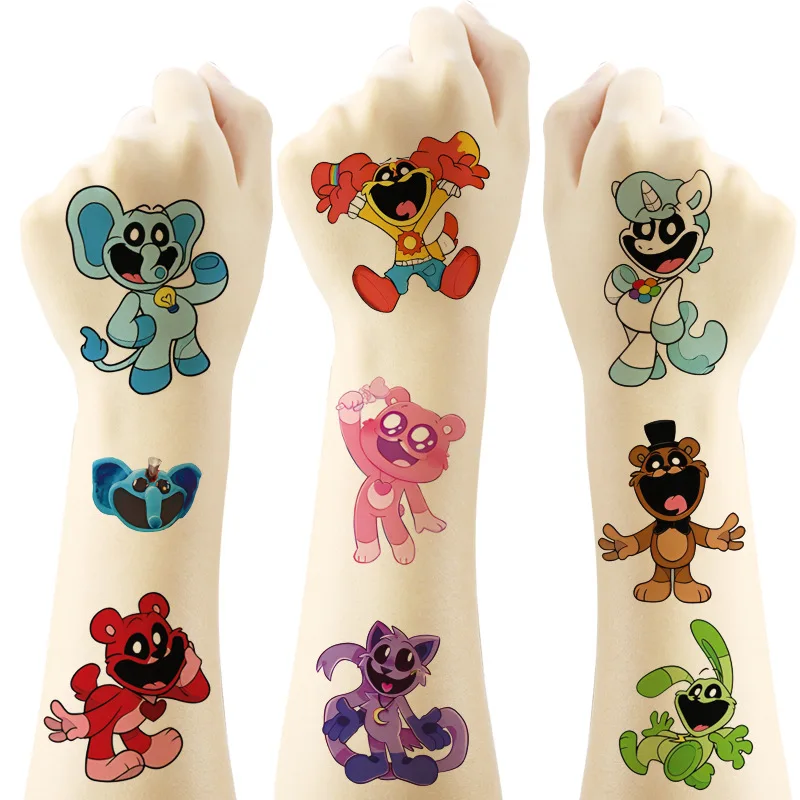 1 Stuks Lachende Beestjes Tattoo Stickers Tijdelijke Tatoeages Voor Kinderen Verjaardagsfeestje Benodigdheden Gunsten Schattige Tatoeages Stickers Decoratie