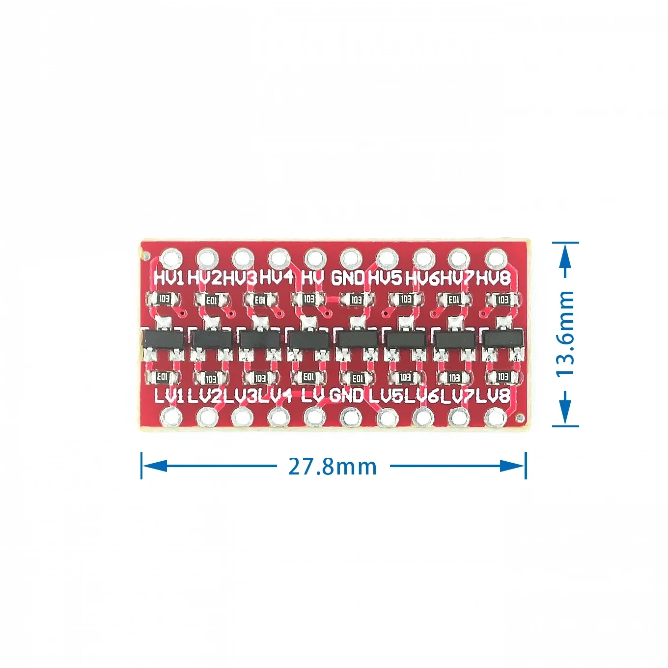 I2C IIC 8 Channel Logic Level Converter Module Bi-Directional Module Step Up 3.3V To 5V