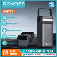 ROMOSS Power Bank 75000 mAh 280W Type C Powerful Powerbank PD Fast Charge LiFeP04 External Battery For Xiaomi iphone