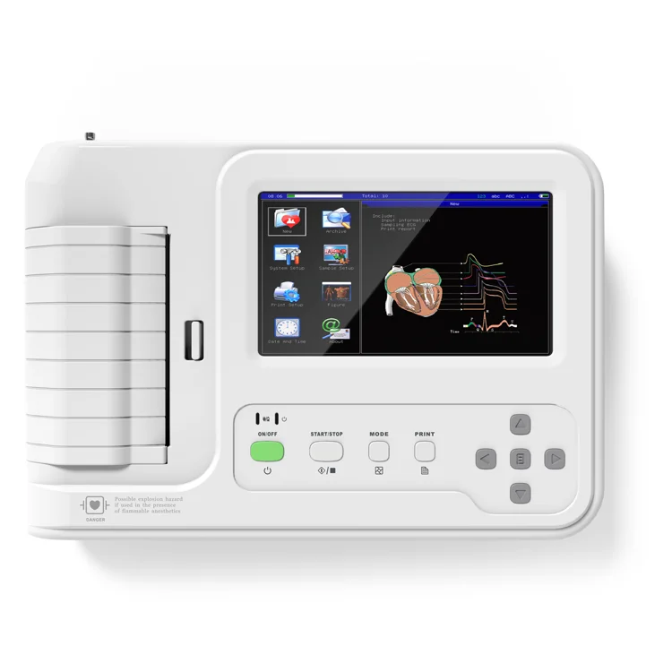 Medical Analysis Equipment Portable 6 Channels ECG Medical Monitor ECG Device For Lab And Hospital