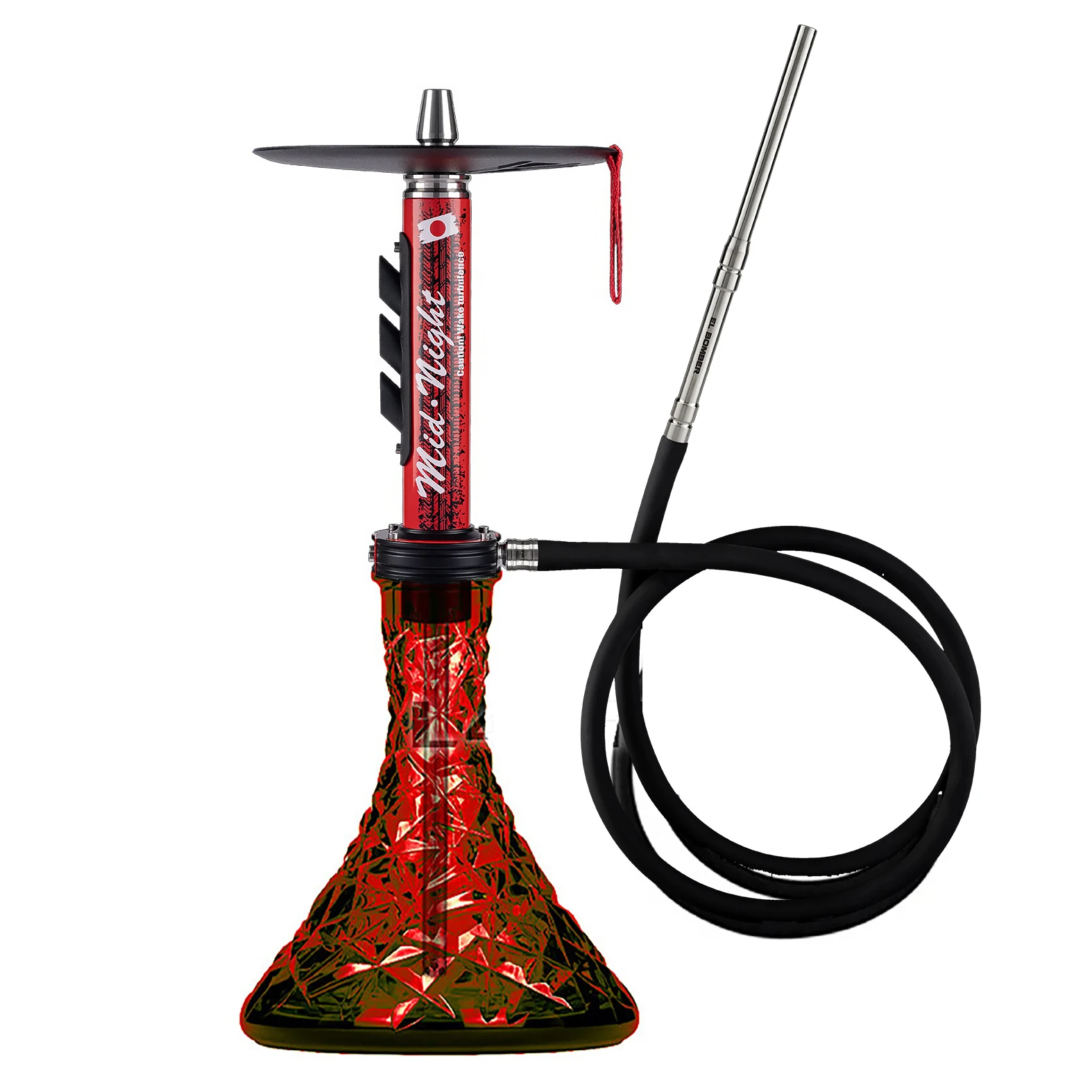 

Кальянный набор El Bomber Midnight HOOKAH из нержавеющей стали 304 с стеклянной колбой, однотрубный