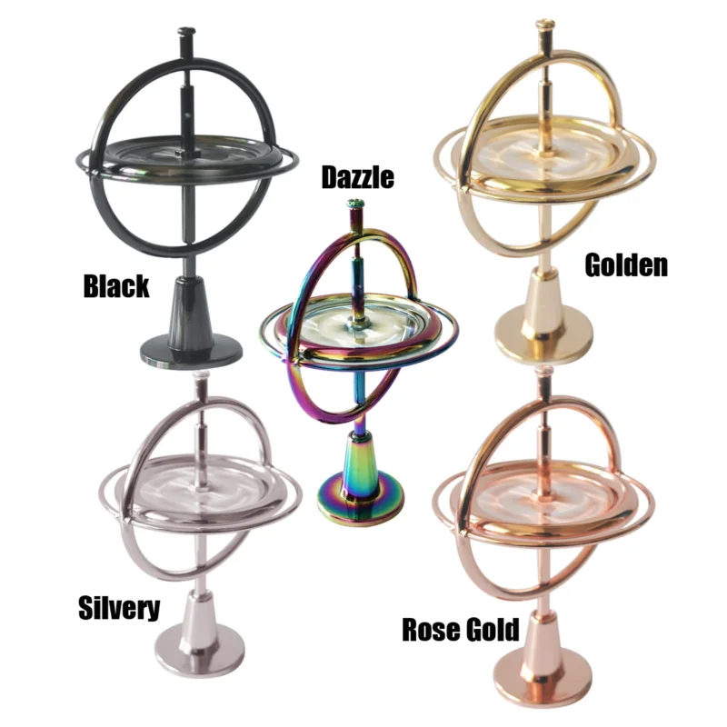 Metal gyroscope anti gravity rotating balance mechanical gyroscope Teaching tool EDC Decompression Toy