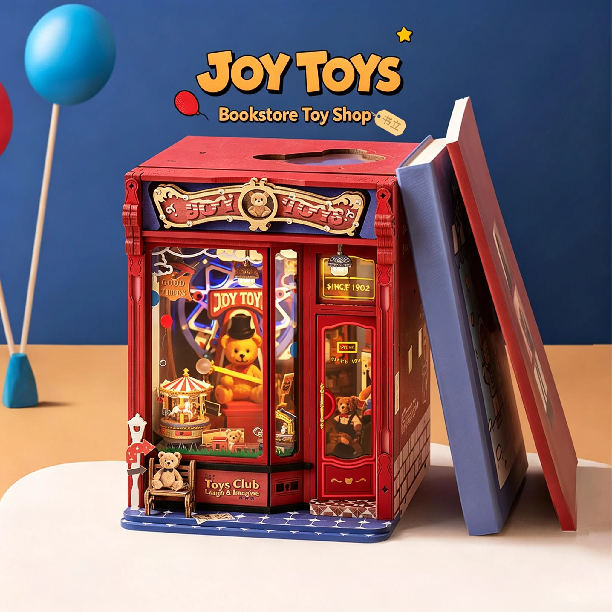 joy-toys-miniaturas-estanterias-para-libros-casa-de-munecas-mini-rompecabezas-3d-edificio-de-madera-con-luz-led-muebles-sujetalibros-kit-de-bricolaje