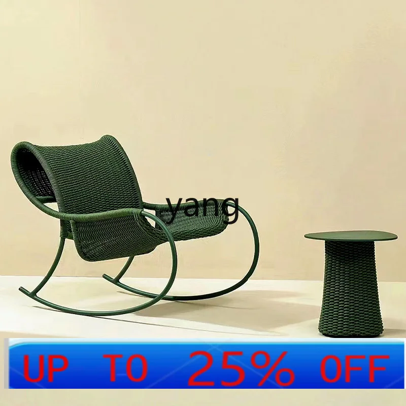 

LH outdoor balcony rattan chair courtyard garden waterproof sunscreen dining table and chairs