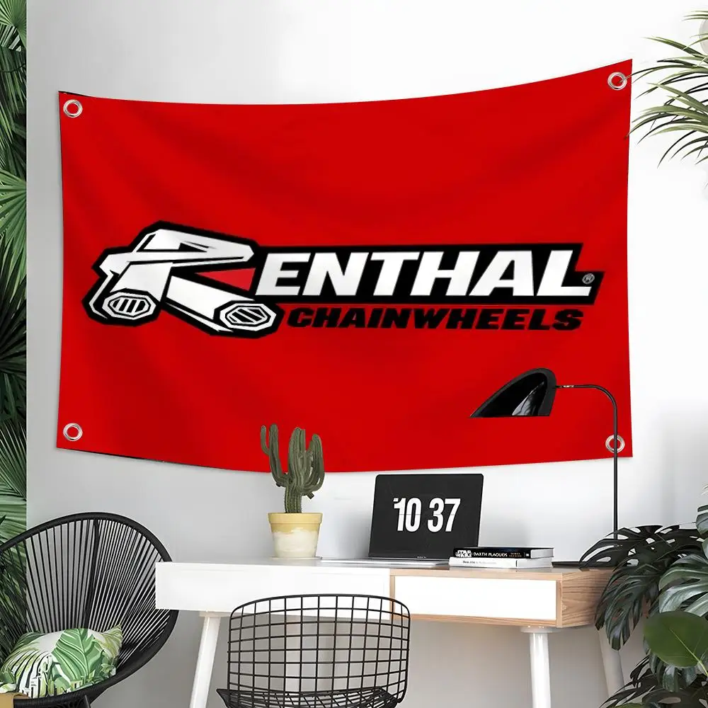 R-Renthals Racing Motorcycle Flags Custom Wall Hanging Background Art Banner For Bedroom Home Living Room Outdoor Decor