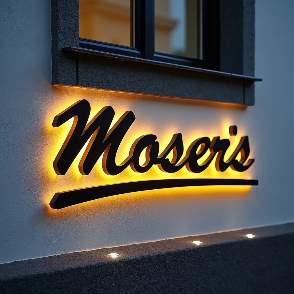 

Custom 3D Backlit Letters Sign LED Metal Illuminated for Outdoor Business Storefront Waterproof Advertising Signage Display