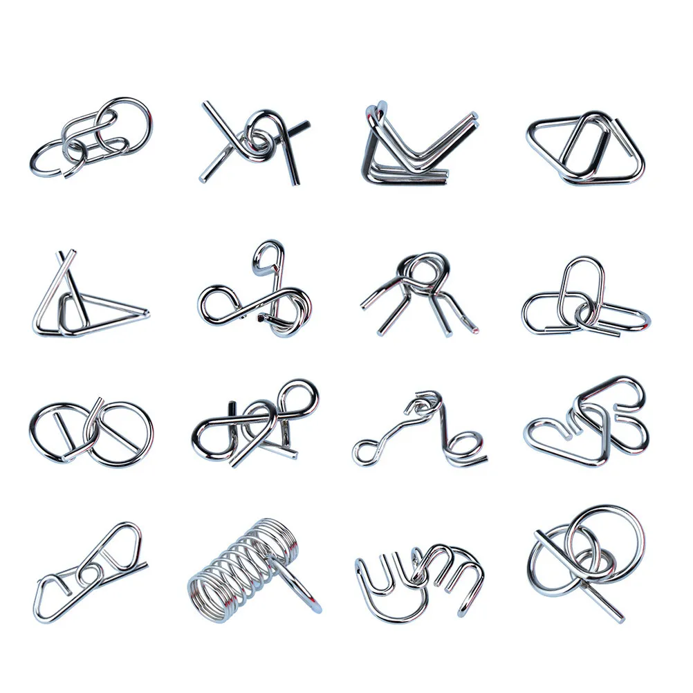 

1Set Metal Brain Teaser Puzzle Ring Set Traditional Chinese Culture Inspired Iq Challenge Game for Adults Kids Creative Thinking