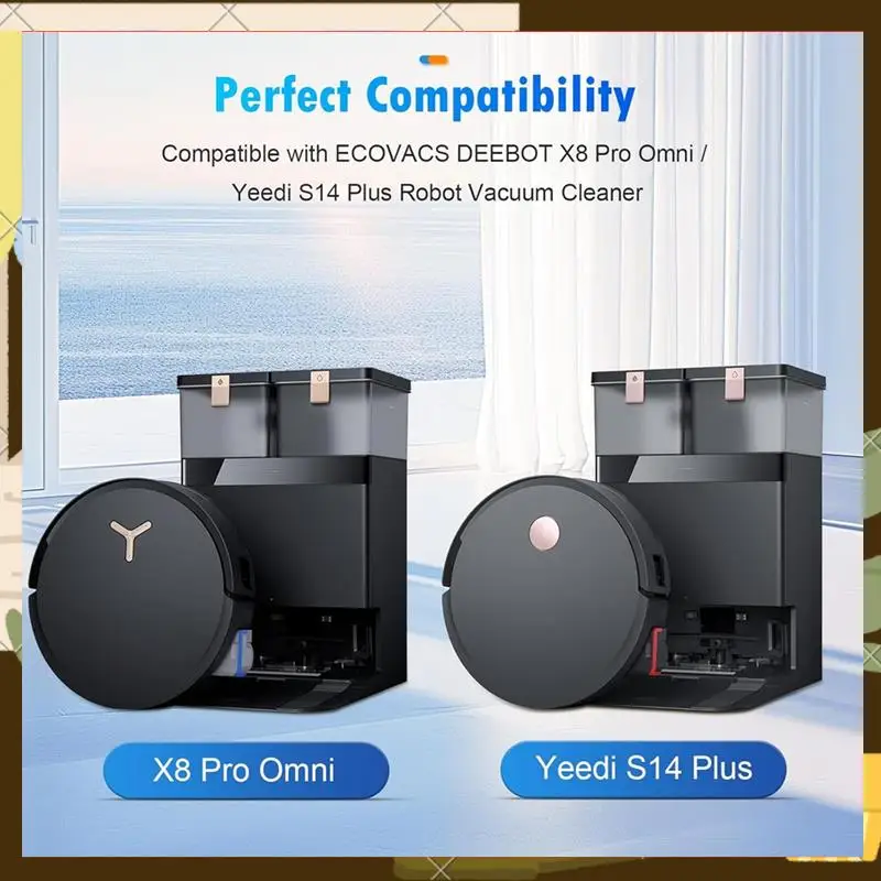 

Комплект сменных аксессуаров, совместимый с роботом-пылесосом ECOVACS DEEBOT X8 Pro Omnii/Yeedi S14 Plus, комплект из 20 штук-ABNJ