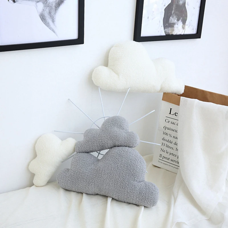 Cute 3 Sizes Super Soft Pillow Cushion Stuffed Plush Cloud Toy Bedding Girls Room PP Cotton Chair  Sofa Home Decoration Gift