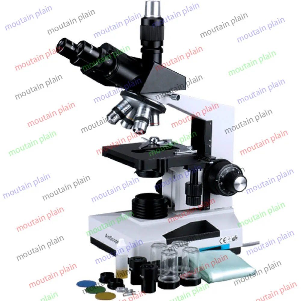 Trinocular Microscope Lab Clinic Vet Microscope--AmScope Supplies 40X-1000X Lab Clinic Vet