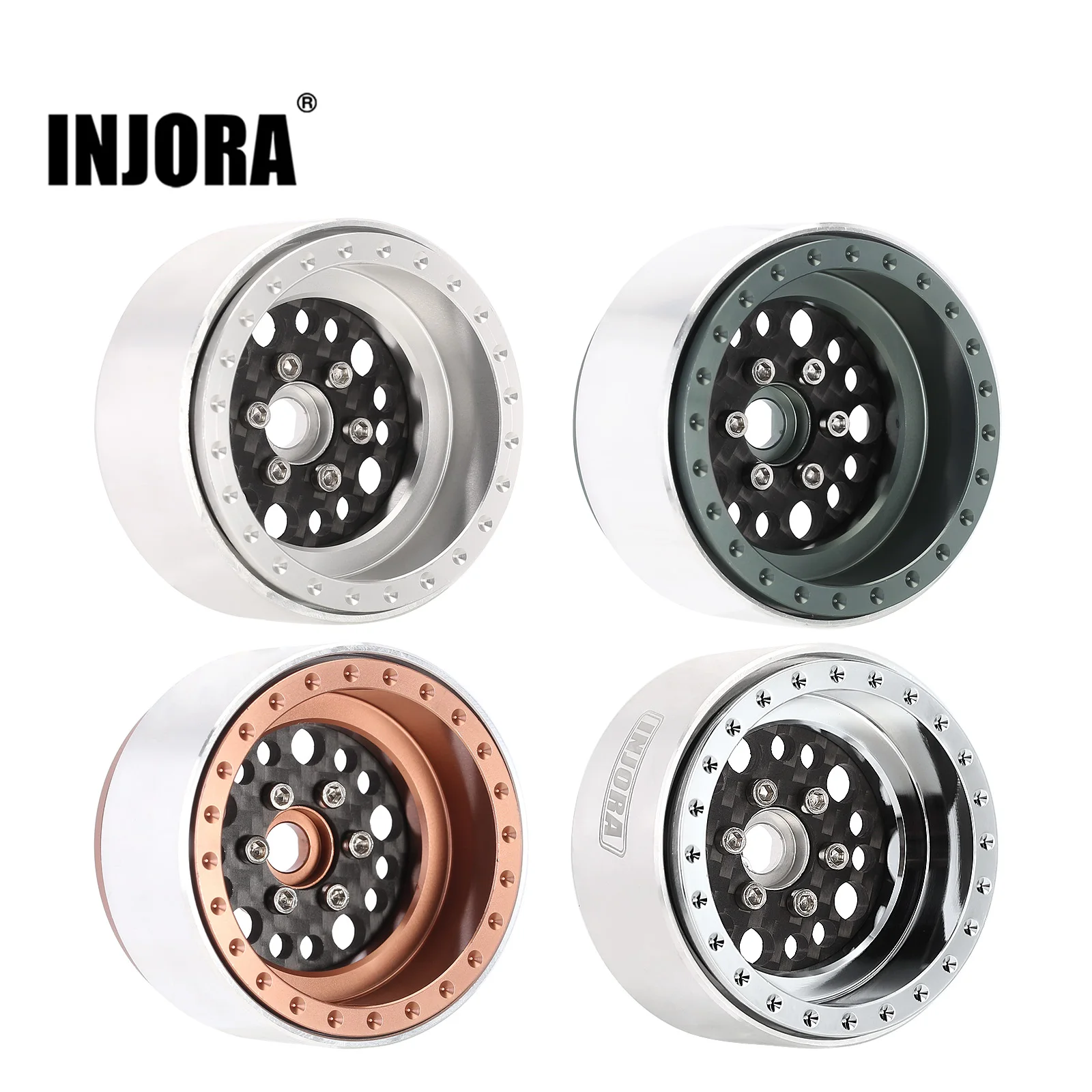 INJORA Offset -10mm Carbon Fiber Aluminum 1.9