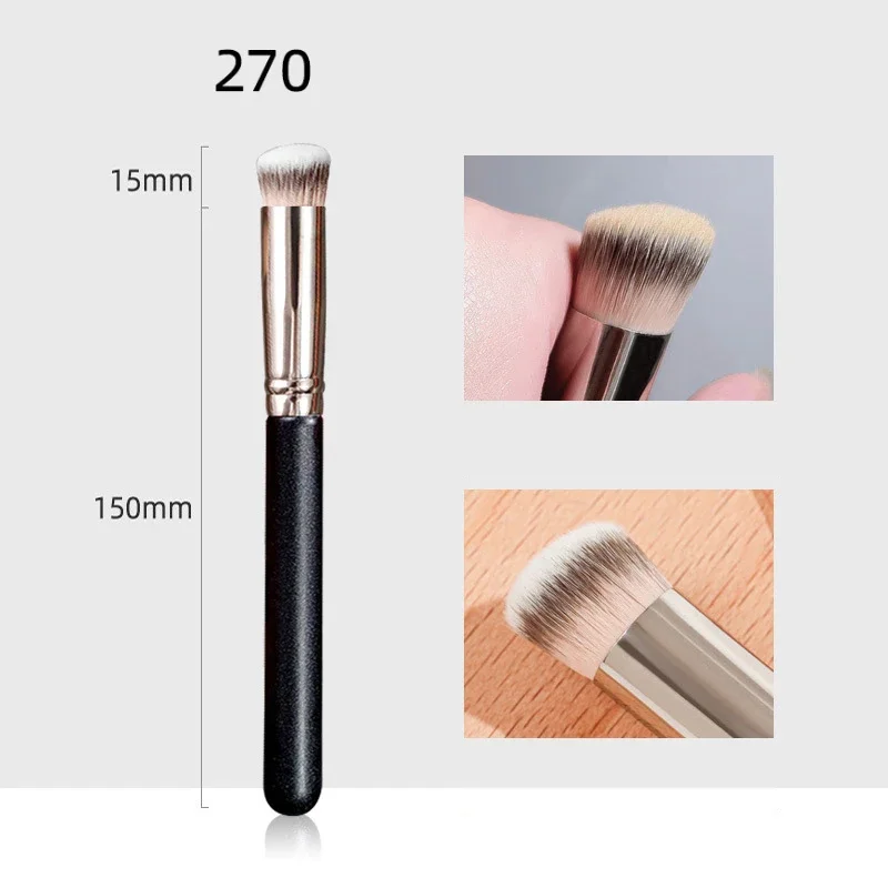 แปรงคอนซีลเลอร์รองพื้น 1 ชิ้น, แปรงปัดแก้มคอนทัวร์ระดับพรีเมียม, แปรงแต่งหน้าหน้าหนาแน่นสำหรับปกปิดใต้ตาเพื่อการเบลนด์ที่สมบูรณ์แบบ
