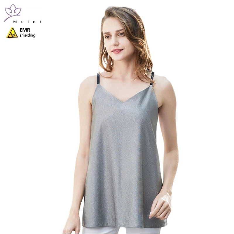 

Genuine radiation protective silver fiber maternity slip dress household appliances Electromagnetic radiation shielding clothes