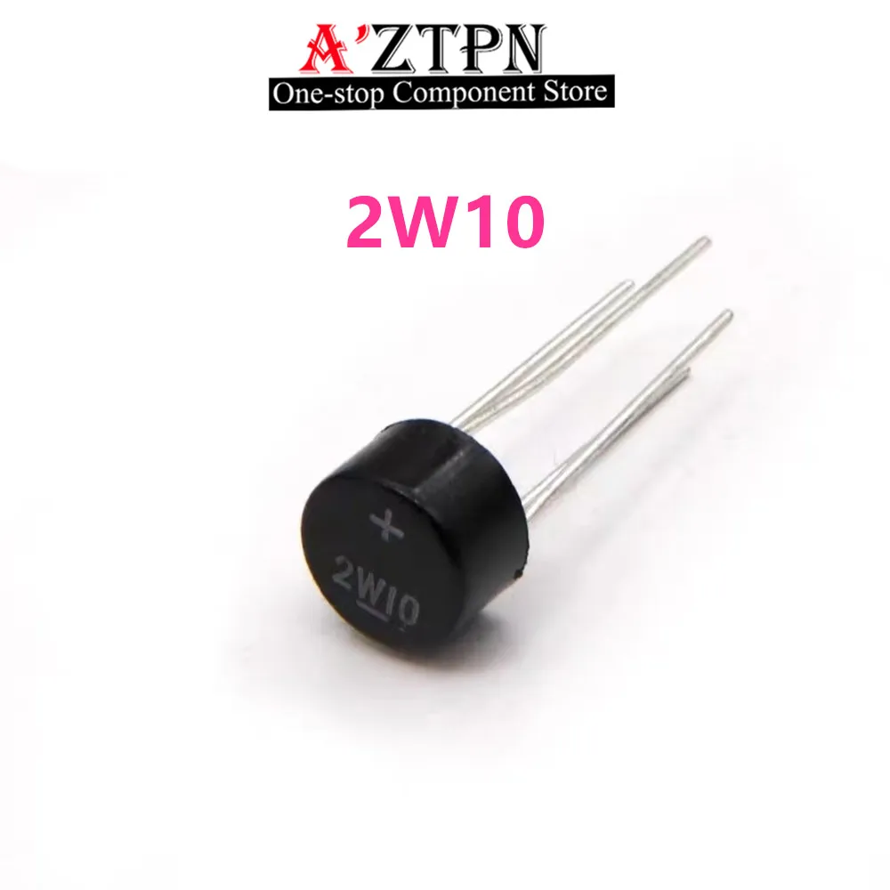 100PCS Bridge Pile Circle 2W10 2A 1000V Rectifier