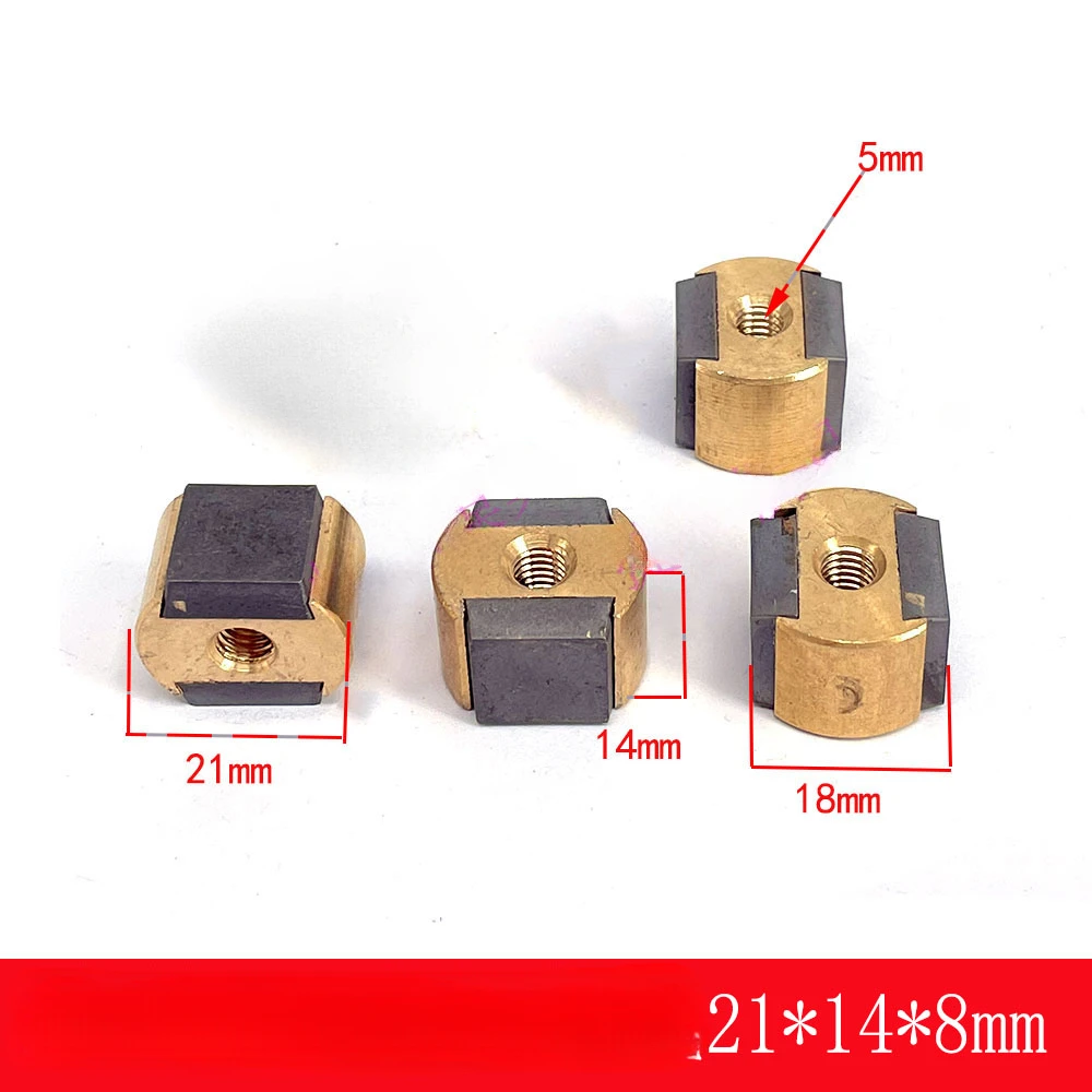 EDM Wire Cut Tungsten Carbide OD21*14*18*5mm 4pcs Conductive Block Power Feed Contact For WEDM CNC Wire cuttinng Machine