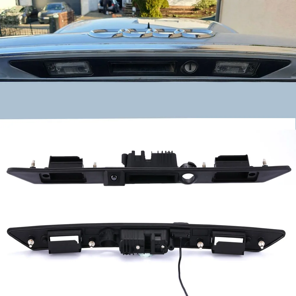 HD Car rear view Camera Trunk Handle For Audi A6L Q7 A4 A6 A3 8V 8P1 8PA S3 V6 Allroad Sportback Quattro Avant Facelift cabrio