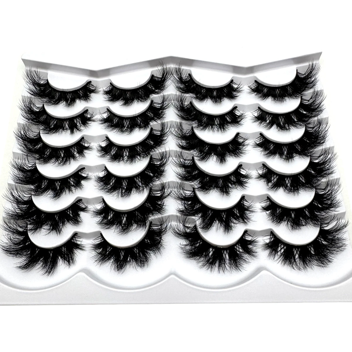 12 Pairs Natural Messy Eyelashes Faux Mink Eyelashes Long Lasting Fluffy Mink Lashes Dramatic Volume lashes Extension Thick Long