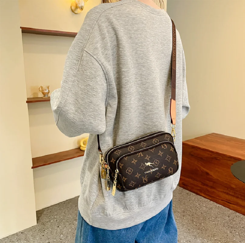 New Women's Fashion Luxury Designer Wallet High Quality Leather Printing Long Purse Clutch Bag Shoulder Bags Crossbody Chest Bag