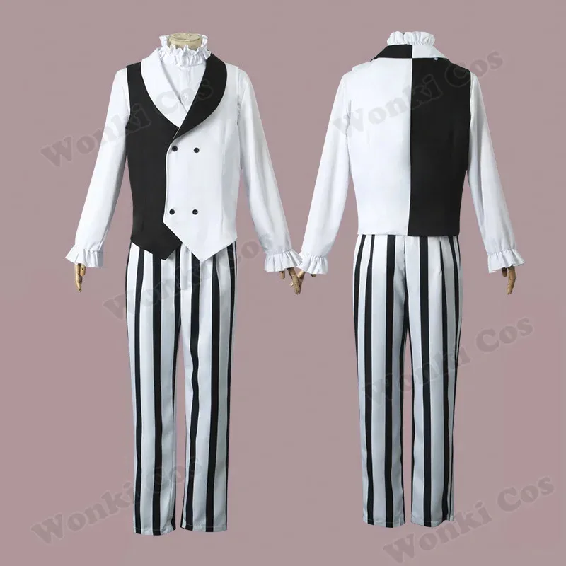 Temporada 4 bungo nikolai gogol cosplay traje peruca conjunto terno manto uniforme com chapéu trajes de festa de natal de halloween