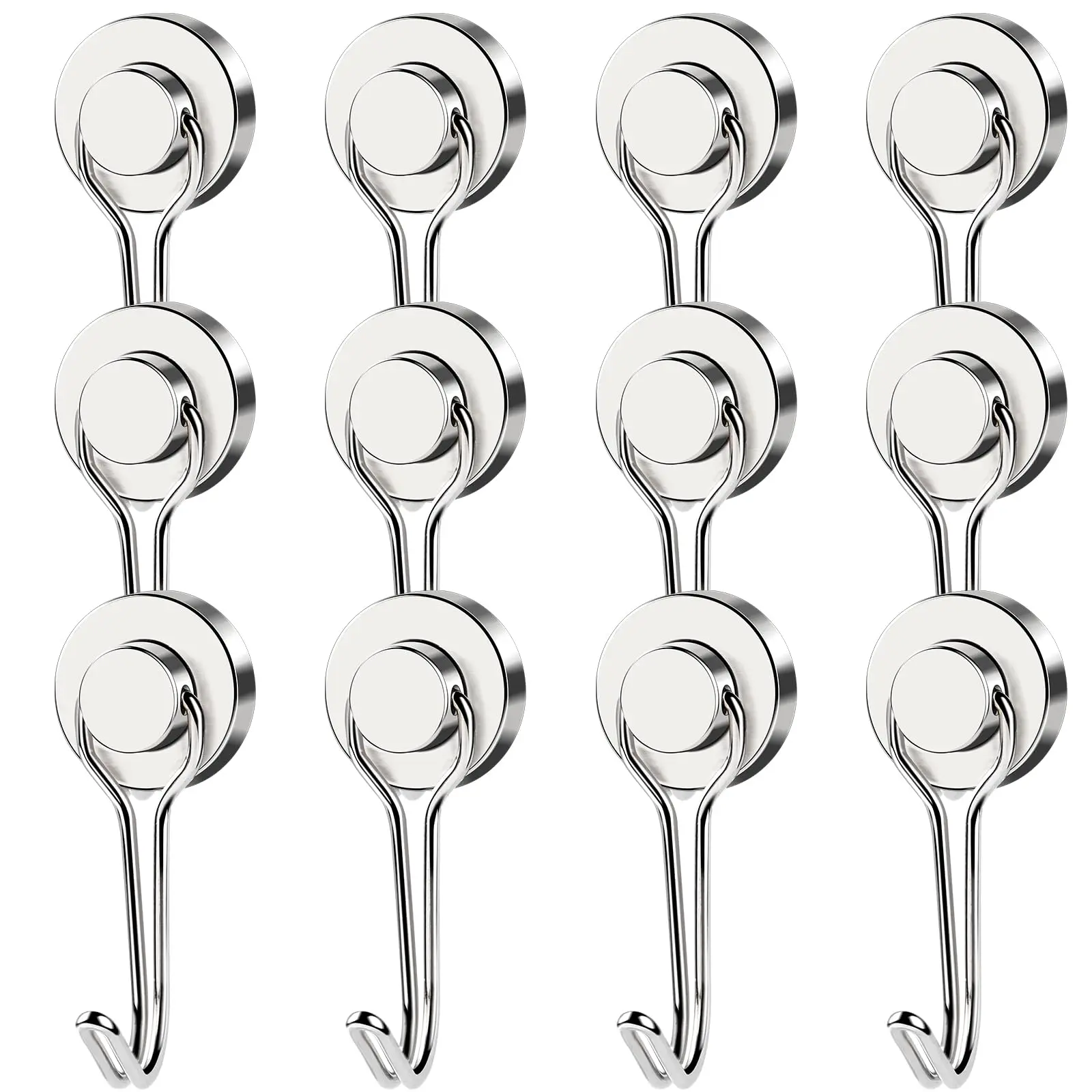 

10pcs/lot Strong Magnetic Swivel Hooks for Hanging, Magnet Belt Hooks Magnetic Metal Hooks for Refrigerators, Storage