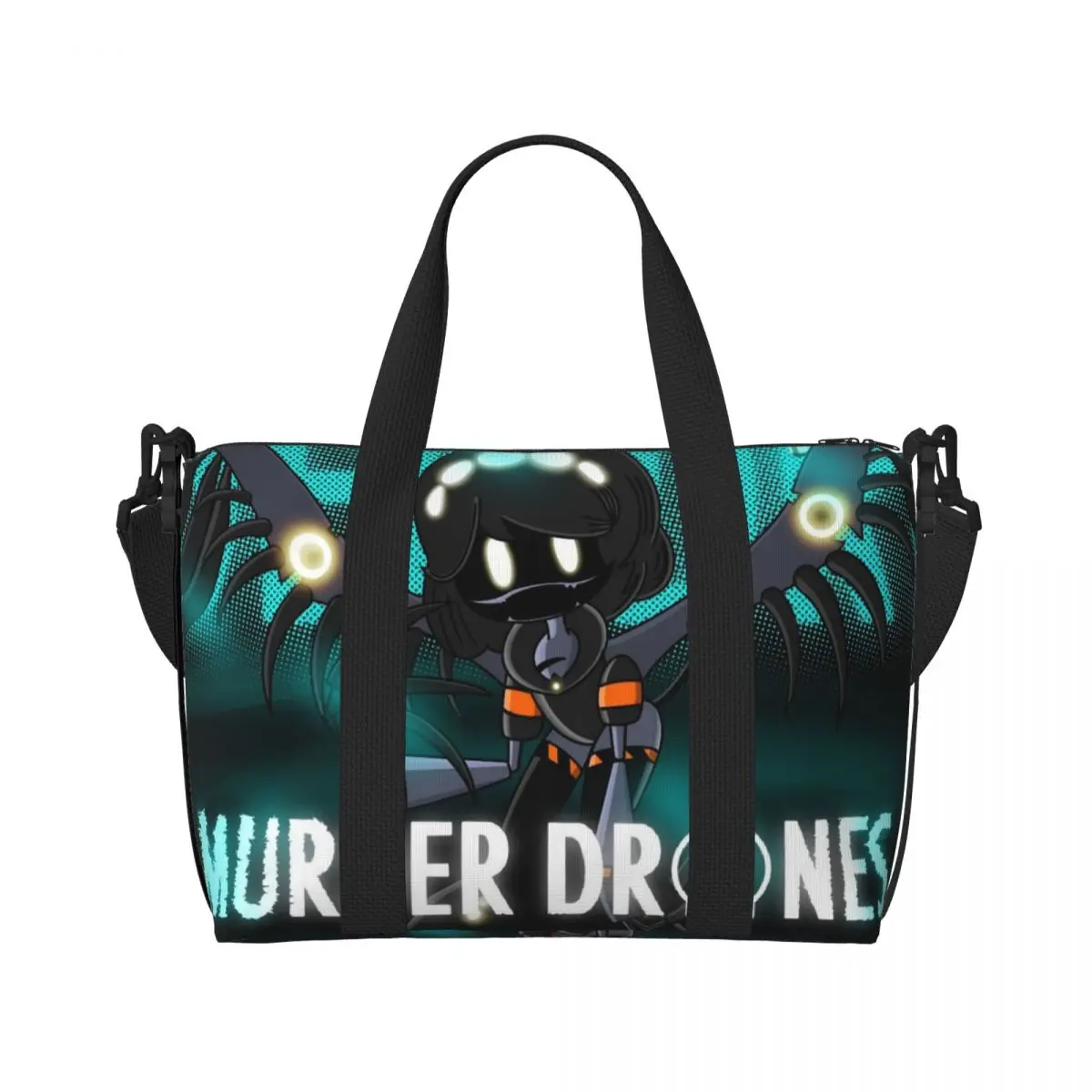 Custom Anime Movies Murder Drones Games Beach Tote Bag Women Large Compartment Gym Beach Travel Bags