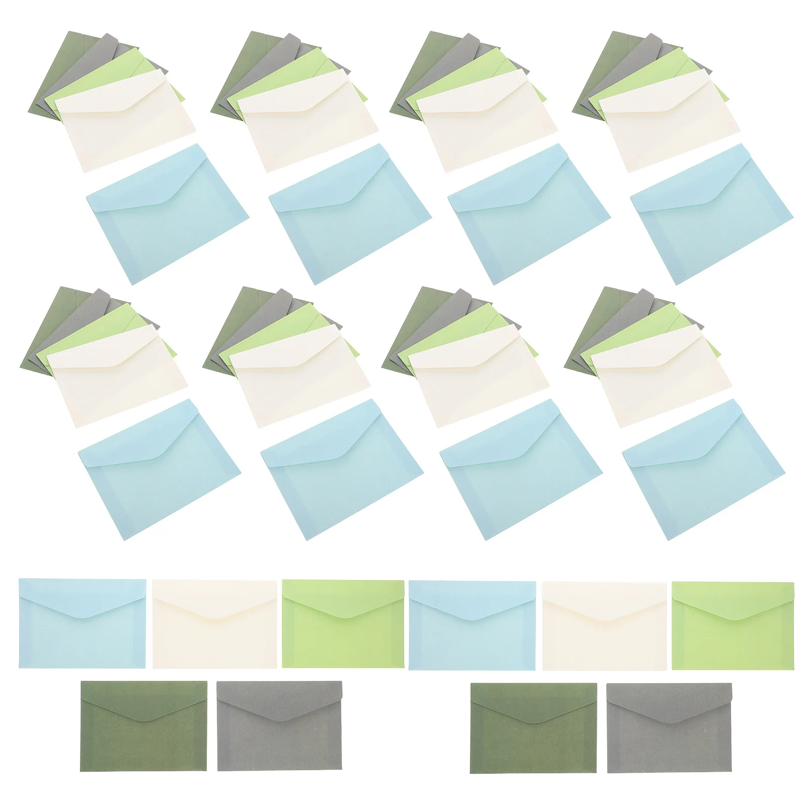 

50Pcs Colored Envelopes Vintage Minimalist Design for Birthday Wedding Shower Graduation Invitations Mailing Envelopes