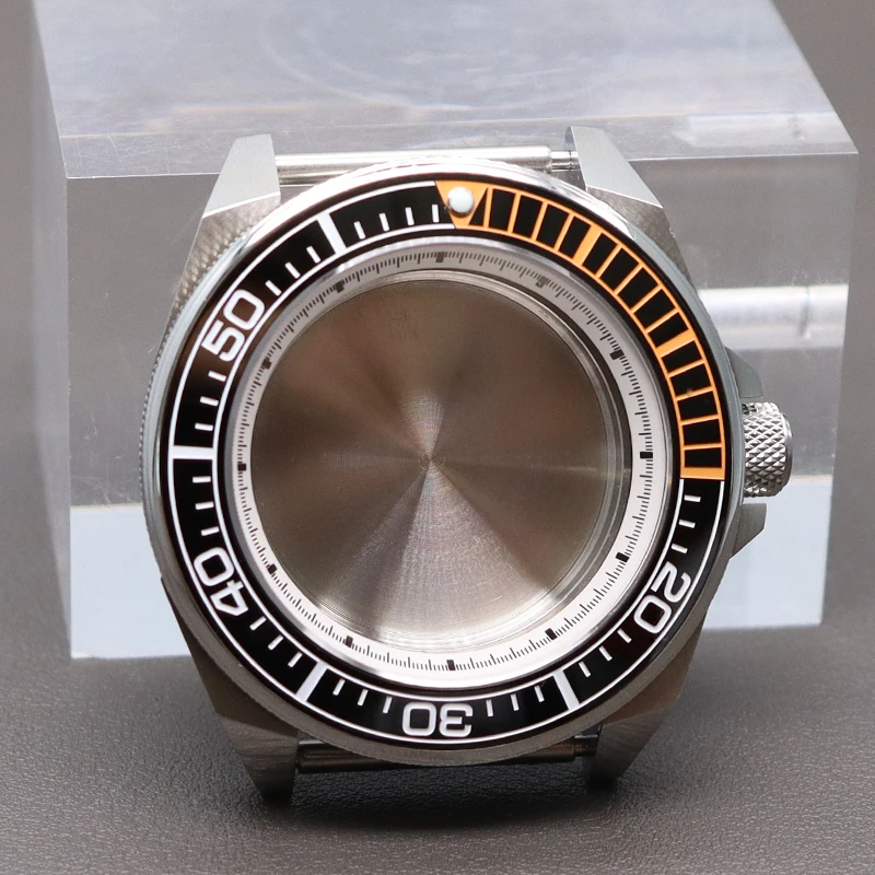 

43.8mm Men's Mechanical Watch Case Ceramic Bezel For Mod Samurai Seiko NH35 NH36 NH34 NH38 Movts 120 clicks 20ATM Sapphire Glass