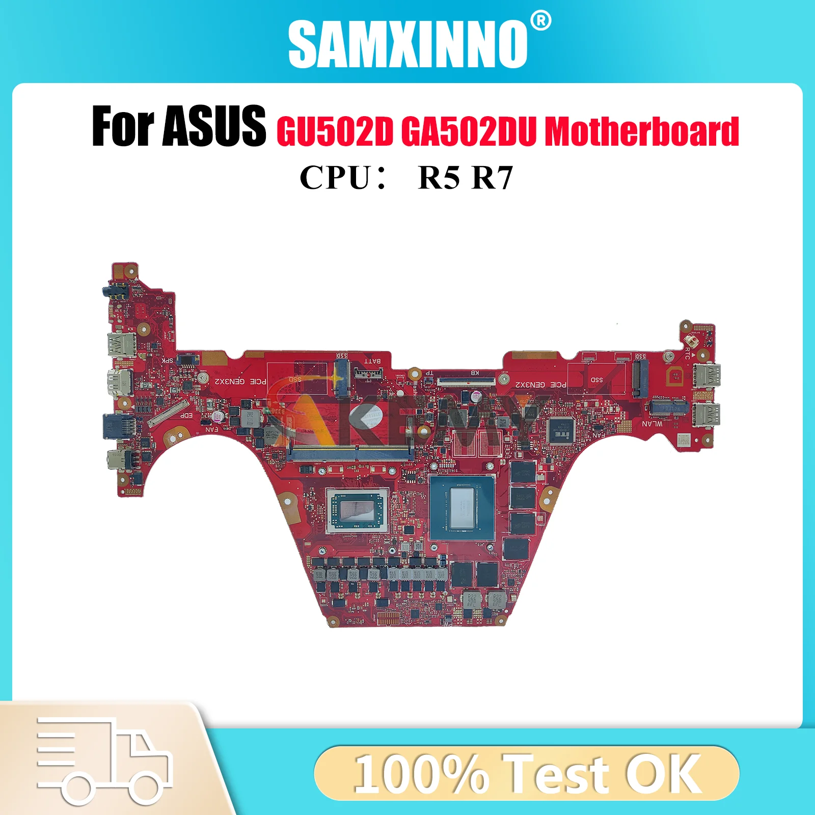 

GA502DU Материнская плата для ноутбука ASUS ROG Zephyrus G15 GU502D GA502DU GA502D Материнская плата для ноутбука с процессором R5 R7 100% tests OK stk