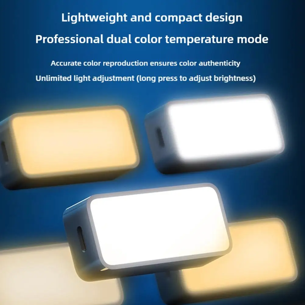 Three-color Magnetic Multi-function Fill Light Outdoor Live Mobile Phone Camera Light Portable Pocket Light