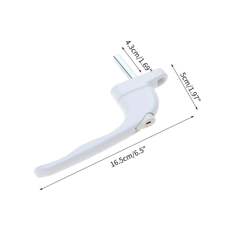 Y1UD UPVC White Universal Espag Window Handle - for Key Locking For Double Glazing