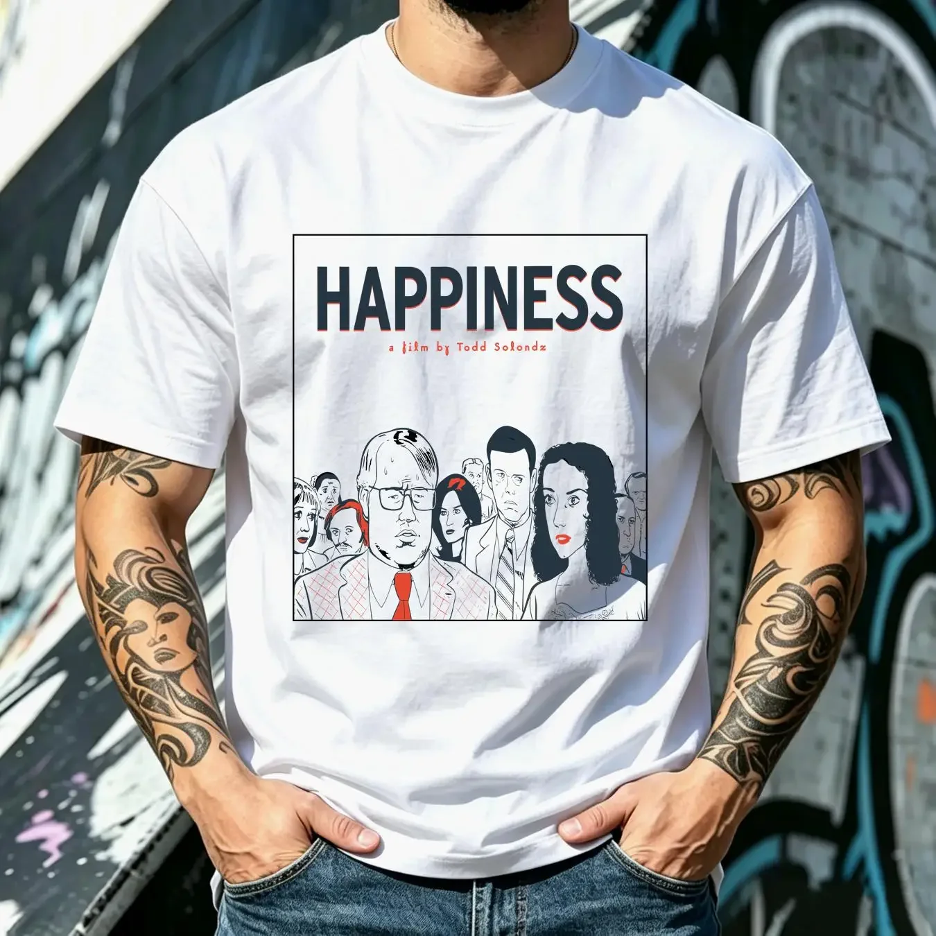 washed T Shirt Happiness Todd Solondz Daniel Clowes 1998 Movie Life During Wartime XL long or short sleeves vintage Washed