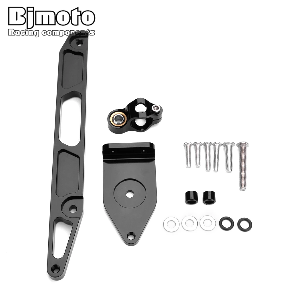 CNC Aluminum Steering Damper Bracket Set For Yamaha XJR1300 XJR 1300 1998-2015 Stabilizer Linear Dampers Mounting Support Kit