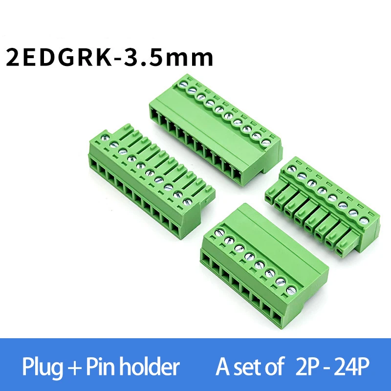 2EDGRK-3.5MM solder free docking 2EDG Male and Female plug-in green terminal 15EDGKP connector