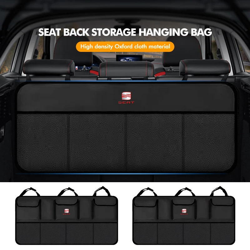 Car Seat Back Hanging Storage Bag Wear-resistant Multi-Pocket For Seat Cupra FR Leon Ibiza Ateca Formentor Born E-Racer