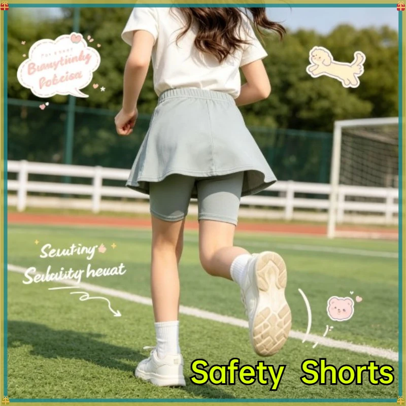 

Girls Safety Shorts Candy Color Anti Exposure Soft Elastic Breathable Kids Daily Home Sports Undershorts Boxer Underwear Shorts