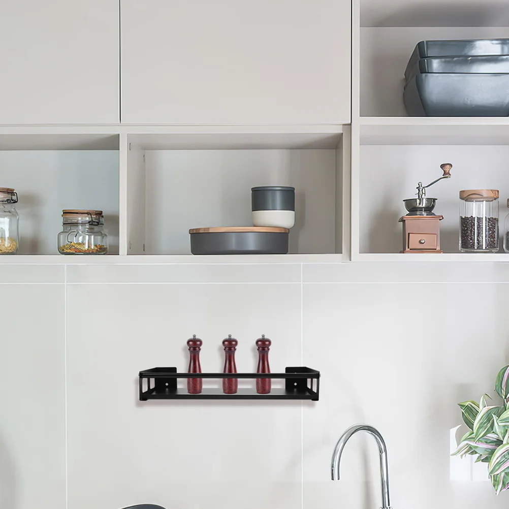

Seasoning Rack Kitchen Storage Wall Mount Spice Household Stainless Steel Mounted