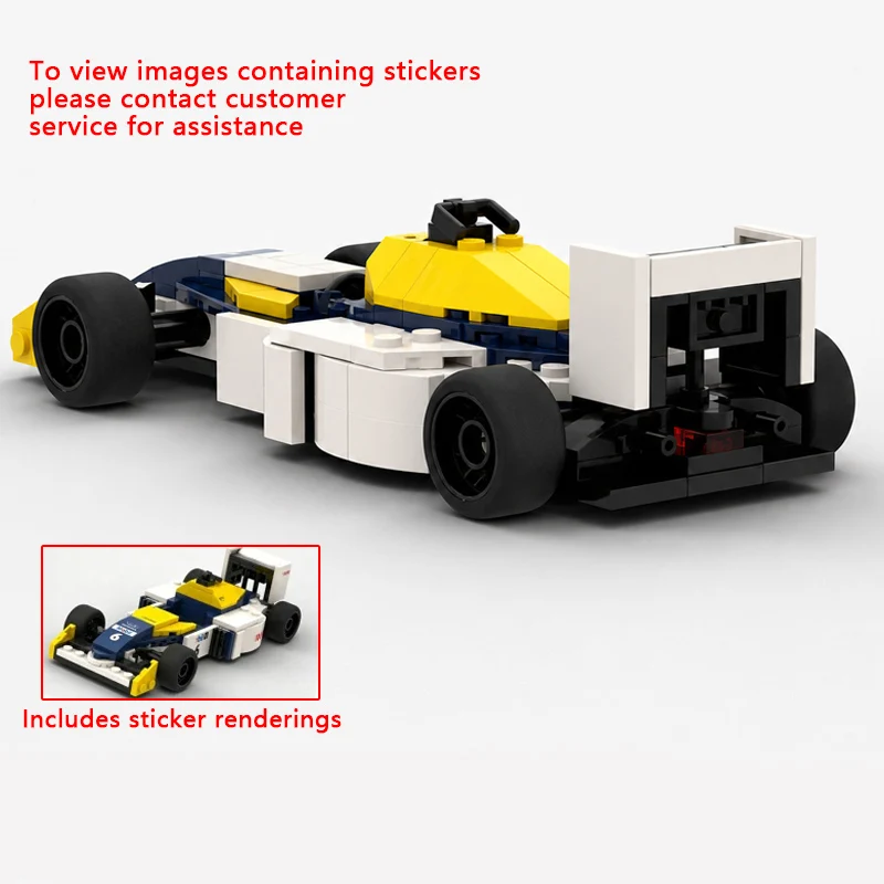 

Speed Racing Car Model MOC Building Bricks FW11D Formula Racing Modular Technology Children Holiday Gifts Assemble Toys Suit