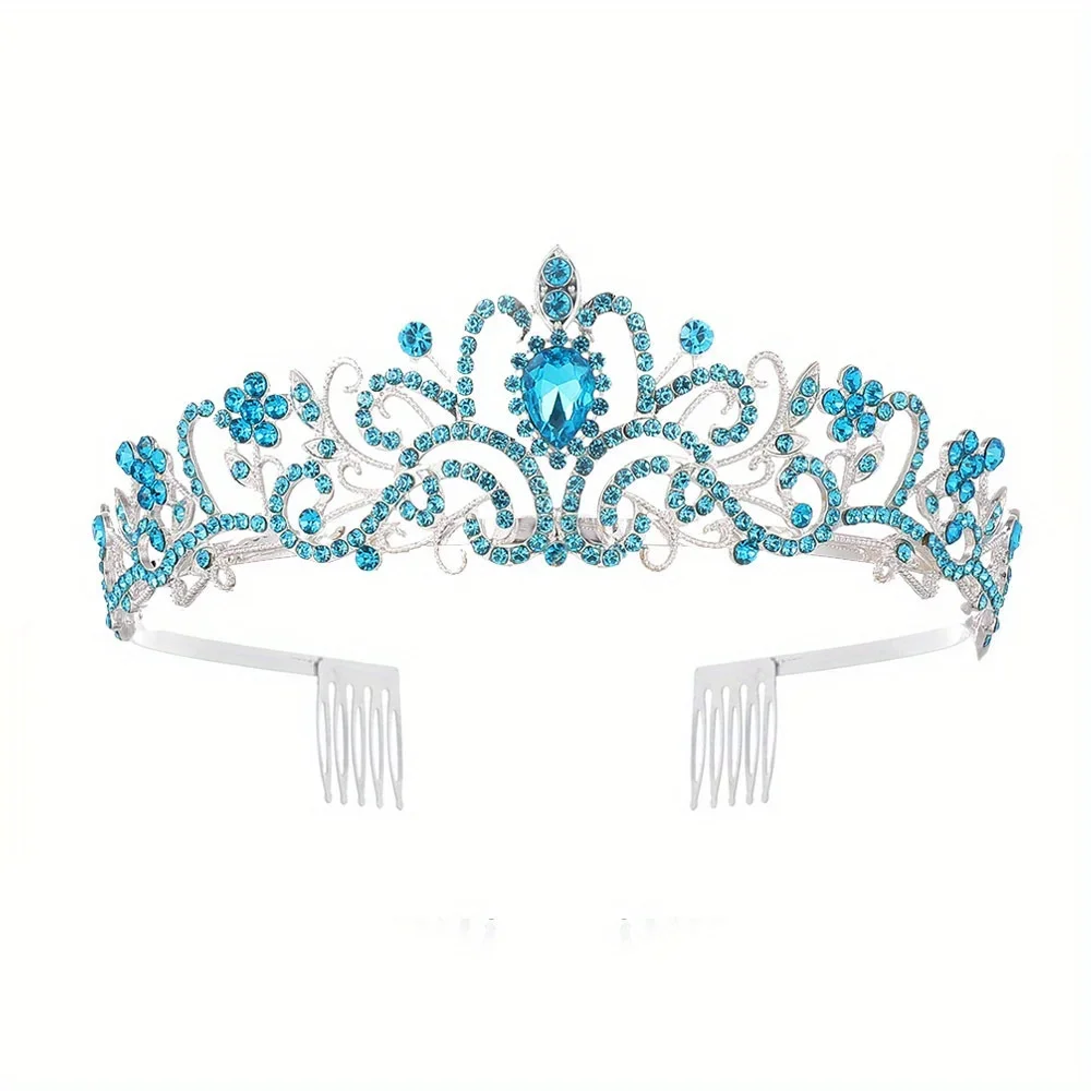 Wedding Hair Tiara Crystal Bridal Tiara Crown With Comb Rhinestone Prom Diadem Tiaras And Crowns Bridal Wedding Hair Accessories image 6