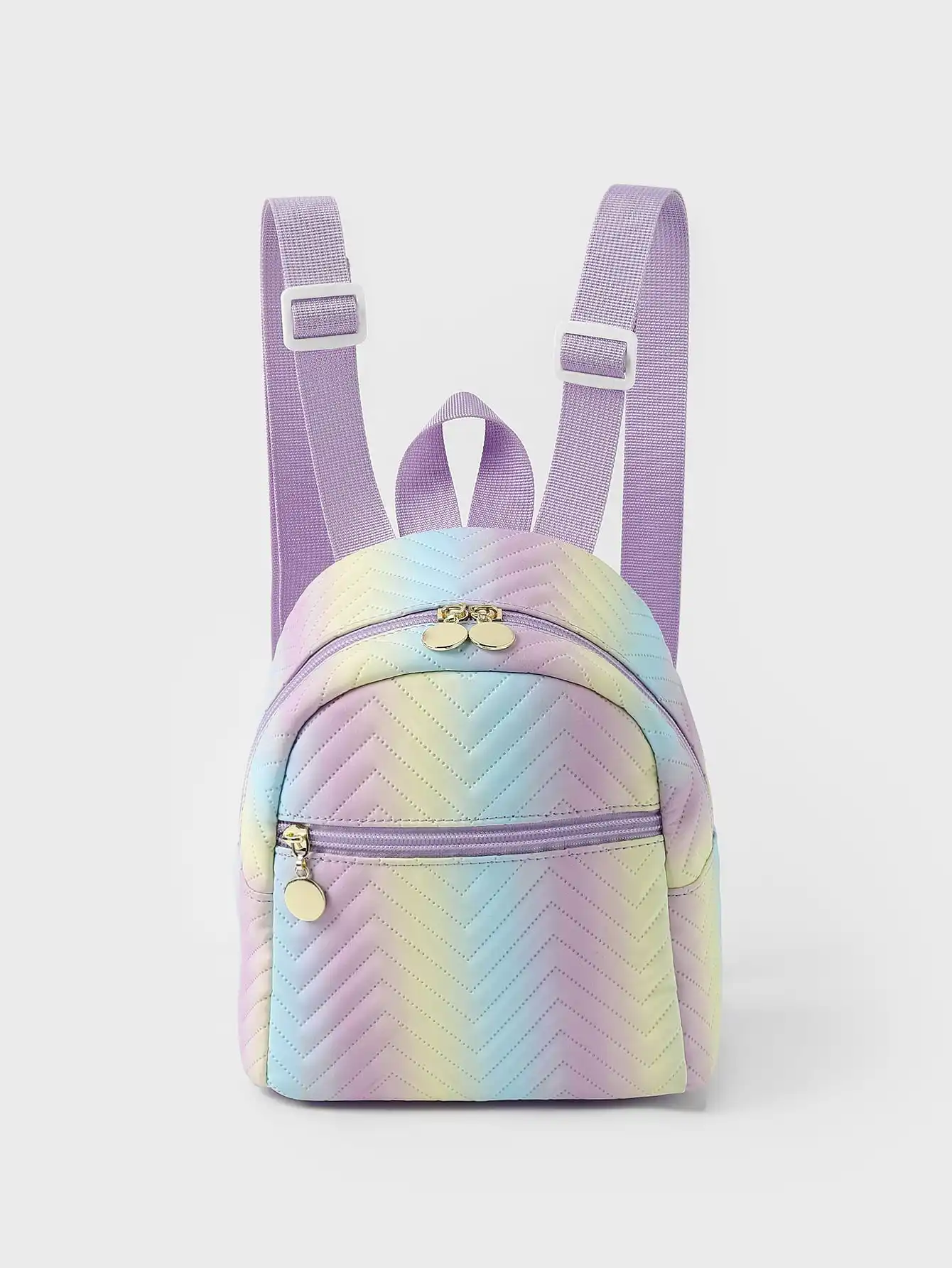 Kids Ombre Chevron Embossed Classic Backpack For Girls