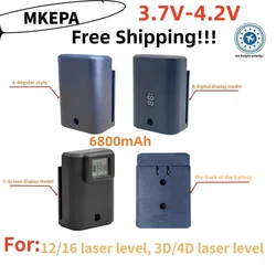 6800mAh Level backup battery. 3.7V 18650 lithium battery pack,  suitable for 12/16 laser level and 3D/4D laser level.