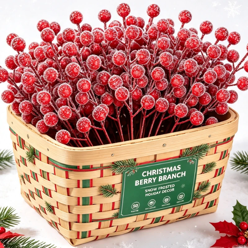 Christmas Wreath Fake - 30/1PCS Christmas Artificial Berries Snowflake Holly